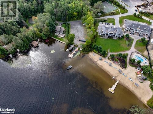 Aerial of beach - 1869 Muskoka Road 118 Highway W Unit# Bhv-C101A&B, Muskoka Lakes, ON - Outdoor With Body Of Water With View