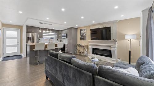 249 Highway 8, Stoney Creek, ON - Indoor Photo Showing Living Room With Fireplace