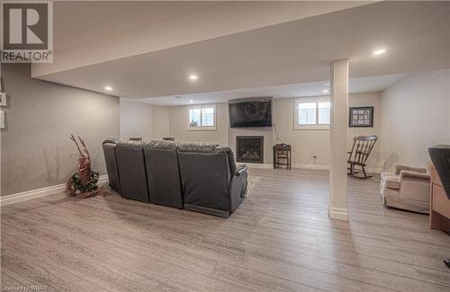 138 Ridgeview Drive, Drayton, ON - Indoor Photo Showing Basement With Fireplace