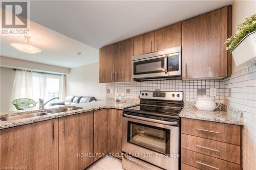 413 - 50 Bryan Court, Kitchener, ON - Indoor Photo Showing Kitchen With Double Sink