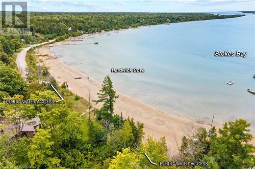 Public beach. - Not of subject property. - 31 Henwood Street, Stokes Bay, ON - Outdoor With View