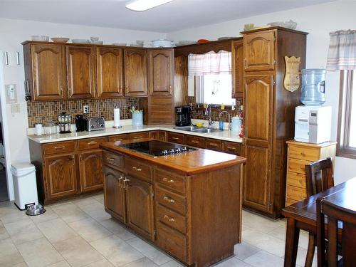 219 Second Street, Rainy River, ON - Indoor Photo Showing Kitchen With Double Sink