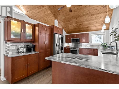 7756 Columbia Drive, Anglemont, BC - Indoor Photo Showing Kitchen With Double Sink