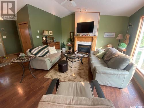 606 Heritage Lane, Good Spirit Acres, SK - Indoor Photo Showing Living Room With Fireplace
