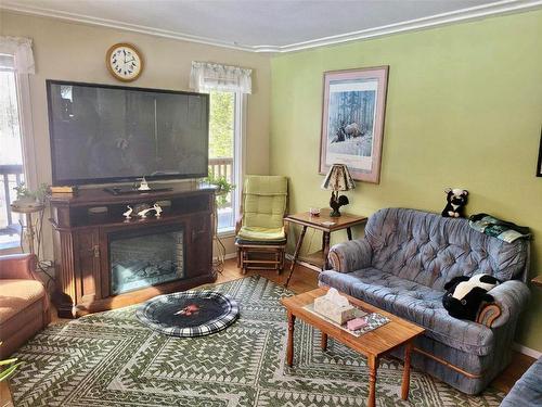 120 Burton Cross Road, Burton, BC - Indoor Photo Showing Living Room With Fireplace