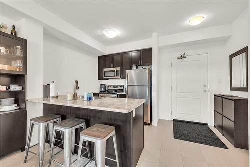101 Shoreview Place|Unit #217, Stoney Creek, ON - Indoor Photo Showing Kitchen With Stainless Steel Kitchen