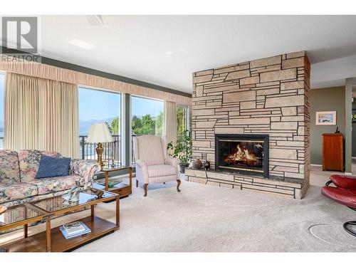 7444 Old Stamp Mill Road, Vernon, BC - Indoor Photo Showing Living Room With Fireplace