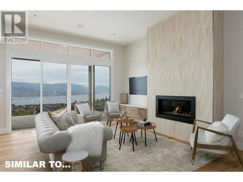 15812 Mcdonagh Road, Lake Country, BC - Indoor Photo Showing Living Room With Fireplace