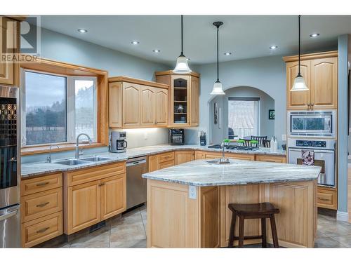 100 Fir Avenue, Kaleden, BC - Indoor Photo Showing Kitchen With Double Sink