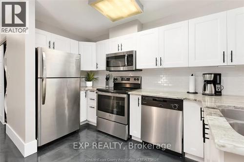 #5D -540 Ouellette Ave, Windsor, ON - Indoor Photo Showing Kitchen With Stainless Steel Kitchen With Double Sink