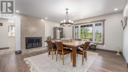 314 Brant School Road, Brantford, ON - Indoor Photo Showing Dining Room With Fireplace