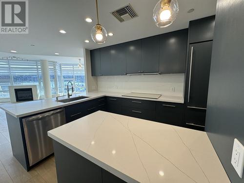 201 628 Kinghorne Mews, Vancouver, BC - Indoor Photo Showing Kitchen With Upgraded Kitchen