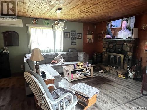 11 Foley Brook Road, New Denmark, NB - Indoor Photo Showing Living Room With Fireplace