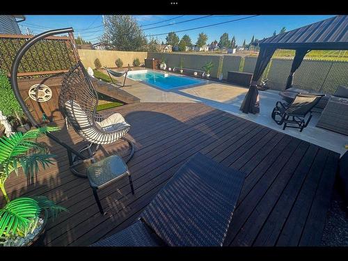Backyard - 59 Rue Beaudry, Rouyn-Noranda, QC - Outdoor With Deck Patio Veranda