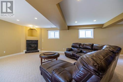 49 Newcastle Drive, Sarnia, ON - Indoor Photo Showing Basement With Fireplace