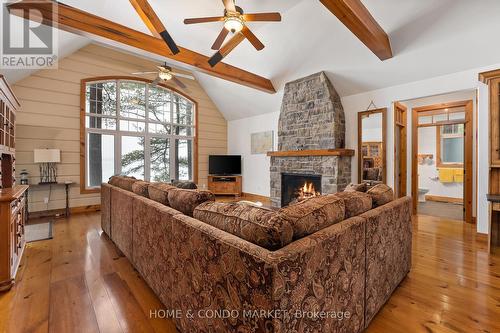 26 Fire Route 96D Rte, Kawartha Lakes, ON - Indoor Photo Showing Living Room With Fireplace