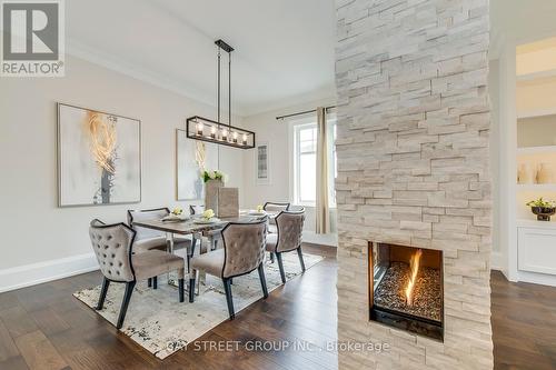 266 Weighton Drive, Oakville, ON - Indoor Photo Showing Dining Room With Fireplace