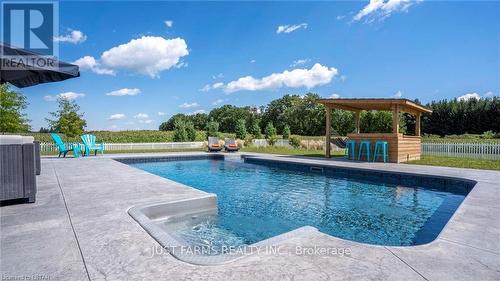 8037 Walkers Drive, Strathroy-Caradoc, ON - Outdoor With In Ground Pool With Backyard
