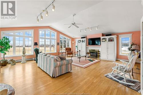 2306 Acadie Rd, Cap Pele, NB - Indoor Photo Showing Living Room With Fireplace