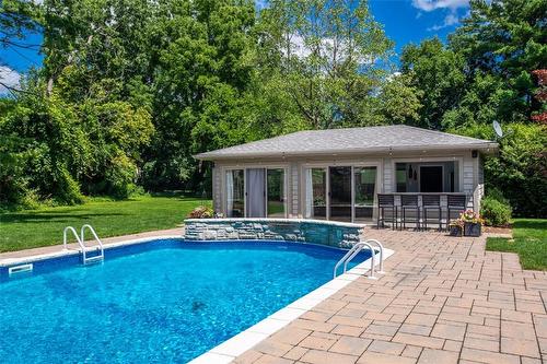 721 Courtland Place, Burlington, ON - Outdoor With In Ground Pool With Deck Patio Veranda With Backyard