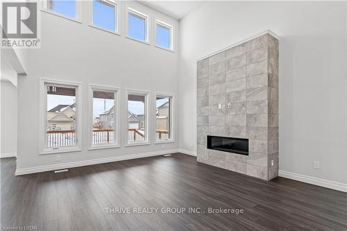 #16 -1061 Eagletrace Dr, London, ON - Indoor With Fireplace