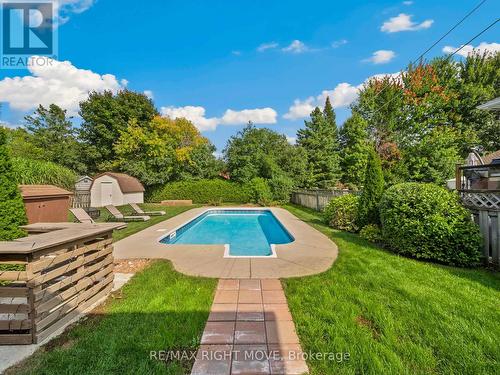 298 Leonard Drive, Orillia, ON - Outdoor With In Ground Pool With Backyard