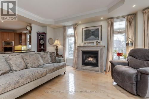 17 - 85 Church Street, Mississauga, ON - Indoor Photo Showing Living Room With Fireplace