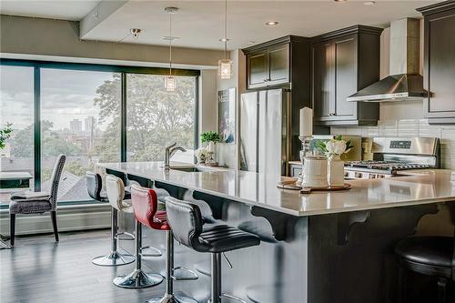 181 James Street N|Unit #404, Hamilton, ON - Indoor Photo Showing Kitchen With Upgraded Kitchen