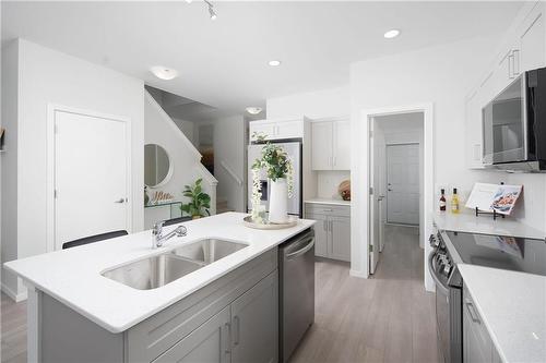 52 Saddle Creek Cove, Winnipeg, MB - Indoor Photo Showing Kitchen With Double Sink