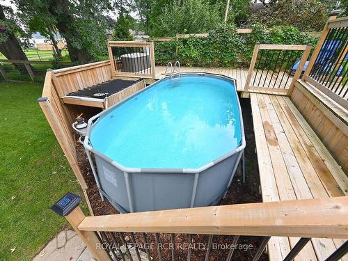 307 Victoria St, Shelburne, ON - Outdoor With Above Ground Pool With Deck Patio Veranda