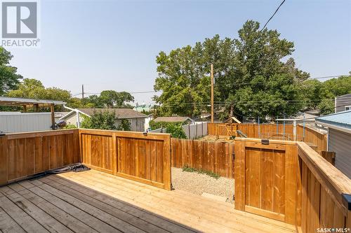 830 Vaughan Street W, Moose Jaw, SK - Outdoor With Deck Patio Veranda With Exterior