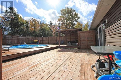 19 Friars Drive, Baxters Corner, NB - Outdoor With Above Ground Pool With Deck Patio Veranda