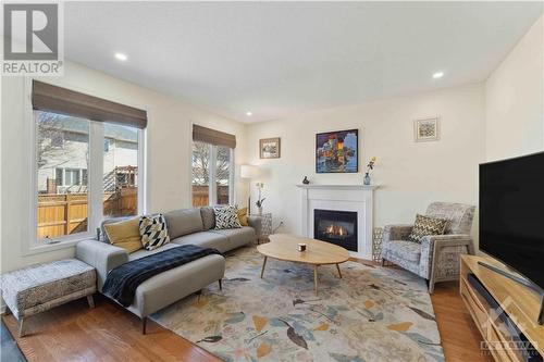 222 Allgrove Way, Ottawa, ON - Indoor Photo Showing Living Room With Fireplace