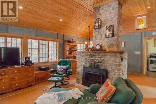 1212 Sauble Falls Road, South Bruce Peninsula, ON - Indoor Photo Showing Living Room With Fireplace