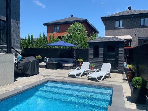 Backyard - 9270 Rue De Limoilou, Montréal (Mercier/Hochelaga-Maisonneuve), QC - Outdoor With In Ground Pool