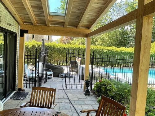 Patio - 303A Brighton Drive, Beaconsfield, QC - Outdoor With In Ground Pool With Deck Patio Veranda With Exterior