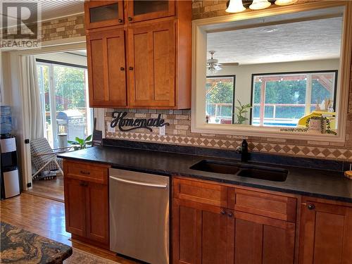 1947 Highway 540, Little Current, ON - Indoor Photo Showing Kitchen With Double Sink