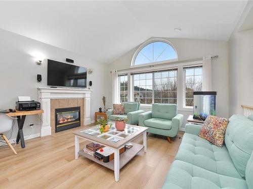 2243 Setchfield Ave, Langford, BC - Indoor Photo Showing Living Room With Fireplace