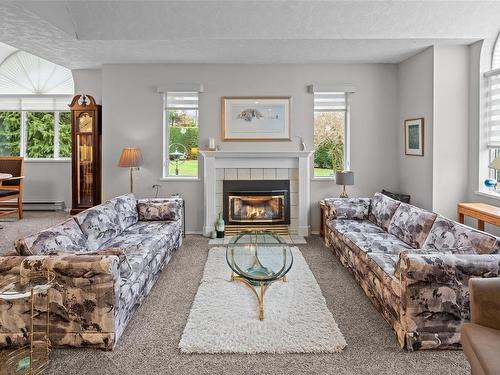 10978 Cedar Lane, North Saanich, BC - Indoor Photo Showing Living Room With Fireplace