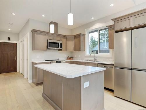 3822 Trailhead Dr, Sooke, BC - Indoor Photo Showing Kitchen With Stainless Steel Kitchen With Upgraded Kitchen