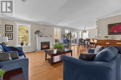 22 Jean D'Arc Place, Clarenville, NL - Indoor Photo Showing Living Room With Fireplace