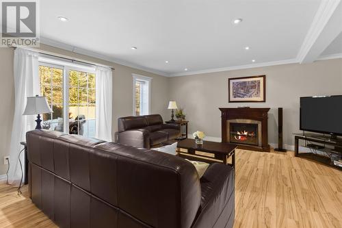 22 Jean D'Arc Place, Clarenville, NL - Indoor Photo Showing Living Room With Fireplace
