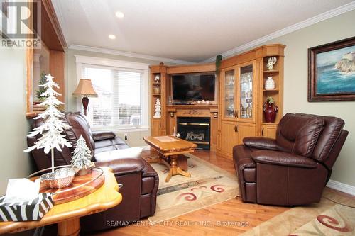 89 Echoridge Drive, Brampton, ON - Indoor Photo Showing Living Room With Fireplace