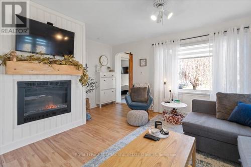 1 Old Greenfield Road, Brant, ON - Indoor Photo Showing Living Room With Fireplace