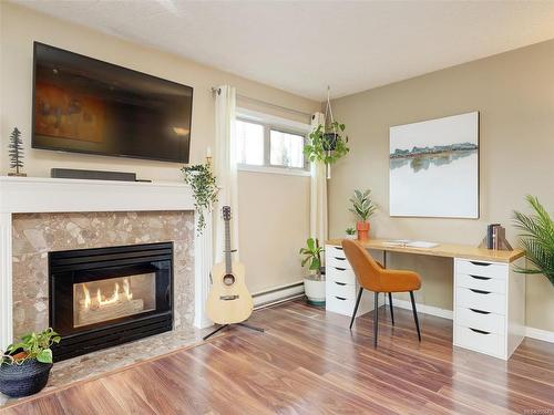 101-2527 Quadra St, Victoria, BC - Indoor Photo Showing Living Room With Fireplace