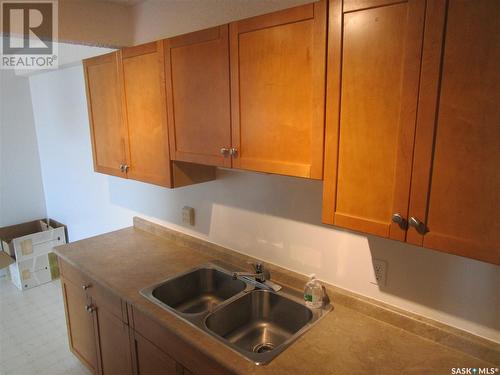 401 4045 Rae Street, Regina, SK - Indoor Photo Showing Kitchen With Double Sink