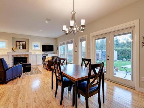 3425 Hopwood Pl, Colwood, BC - Indoor Photo Showing Dining Room With Fireplace