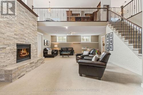 76 Luella Boulevard, Springwater, ON - Indoor With Fireplace