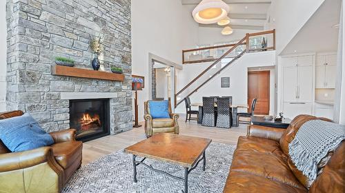 17 - 4686 Windermere Road, Windermere, BC - Indoor Photo Showing Living Room With Fireplace