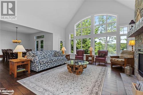 1057 Montgomery Drive, Port Carling, ON - Indoor Photo Showing Living Room With Fireplace